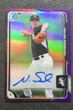 2015 Bowman Chrome - Prospects Autographs Nolan Sanburn #BCAP-NS Purple...
