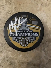 autograph Claude Julien signed 2011 stanley cup boston bruins puck