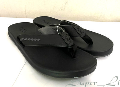 NEW Flojos Men's Memory Foam Flip Flop Sandals - PICK SIZE -BLACK
