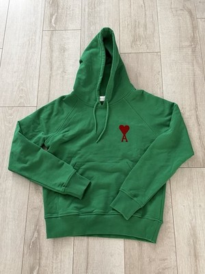 Adult Unisex AMI Paris Ami de Coeur Green hoodie Pullover Sweater Rare 