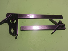 Starrett 12" & 9" Combination Square 5pcs Head,Center Head,12"9" rules &scribe