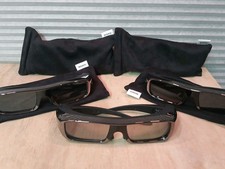 Sony TDG-BR100 3D Glasses - Lot Of 5 Pairs - Home Movie Theater - Black/Chrome