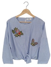 SWEEWE Blouse à enfiler Dames Blouse T EU 40 bleu-blanc style décontracté