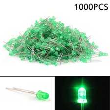 1000x Led Bulbs 5mm Round Top Diffused Light Diode 2-pin Redwhitegreenblue 1000x Led Bulbs 5mm Round Top Diffused Light Diode 2-pin Redwhitegreenblue
