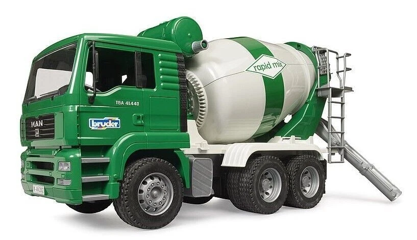 Betoniera MAN TGA bianca e verde - Immagine 2 di 2