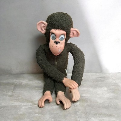 1960 VINTAGE MONKEY CHESTER O CHIMP STYLE RARE COLLECTIBLE PULL STRING PLÜSCH