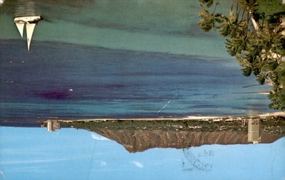 Diamond Head Volcano, Waikiki Beach, Hawaii, 1951 Postcard