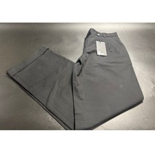 THE KOOPLES Women's Black Pleated Wide Leg Trousers Pants Size FR 38/US Med