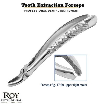 Tooth Extracting Extraction Forceps Fig 17 Right Upper Molar Dental Instruments