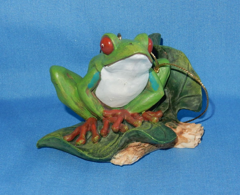 WWF World Wildlife Fund Red-Eyed Tree Frog Christmas Ornament 2001 Bloomingdales
