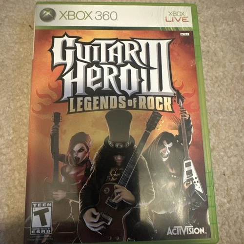 Guitar Hero III: Legends of Rock (Microsoft Xbox 360, 2007) Tested and Working