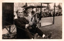 Pioneer Aviator Art Smith Airplane Wife RPPC Photo Postcard COPY