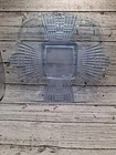 Imperial NUCUT ??  Ice Blue Depression Glass Art Deco Square Serving Tray Plate