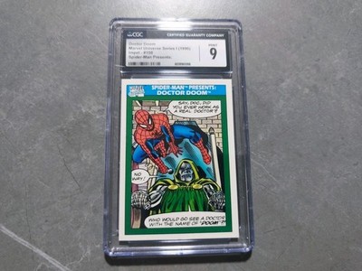 Doctor Doom Marvel Universe Series I (1990)#150Spider-Man Presents CGC 9