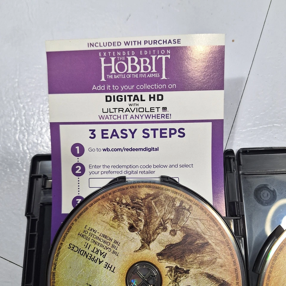 The Hobbit: the Battle of the Five Armies Extended Edition Blu-ray, 2014 UltraVi - Image 4 of 4
