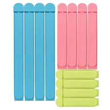 12 Pack Colored Bag Clips, Closures, Chip 3 Size, Multicolor 