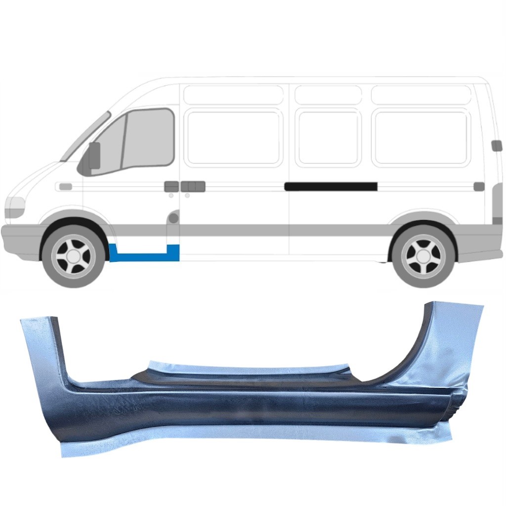 Sill repair panel for Opel Movano 1998-2010 / Left