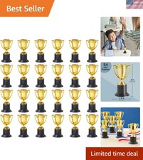 Versatile Mini Trophies - 4in Gold-Plated, 24 Held Keepsakes for Celebrations