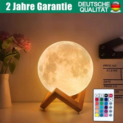 MARKENLOS Lampada Luna LED 3D Moon Light Touch Luce Luna Bambini Luce Notturna 16 Colori