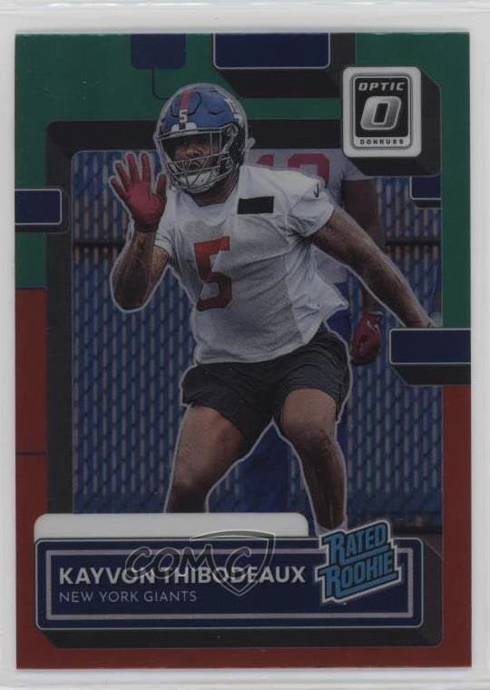 2022 Panini Donruss Rated Optic Preview Red & Green Kayvon Thibodeaux Rookie RC