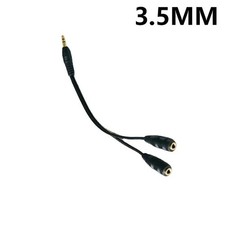 3.5mm Male to Dual Female Y Splitter Audio Cable for Headphones