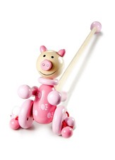 Jouet à Tirer à Pousser en Bois Premier Age pour bébé ou Enfants Filles Rose