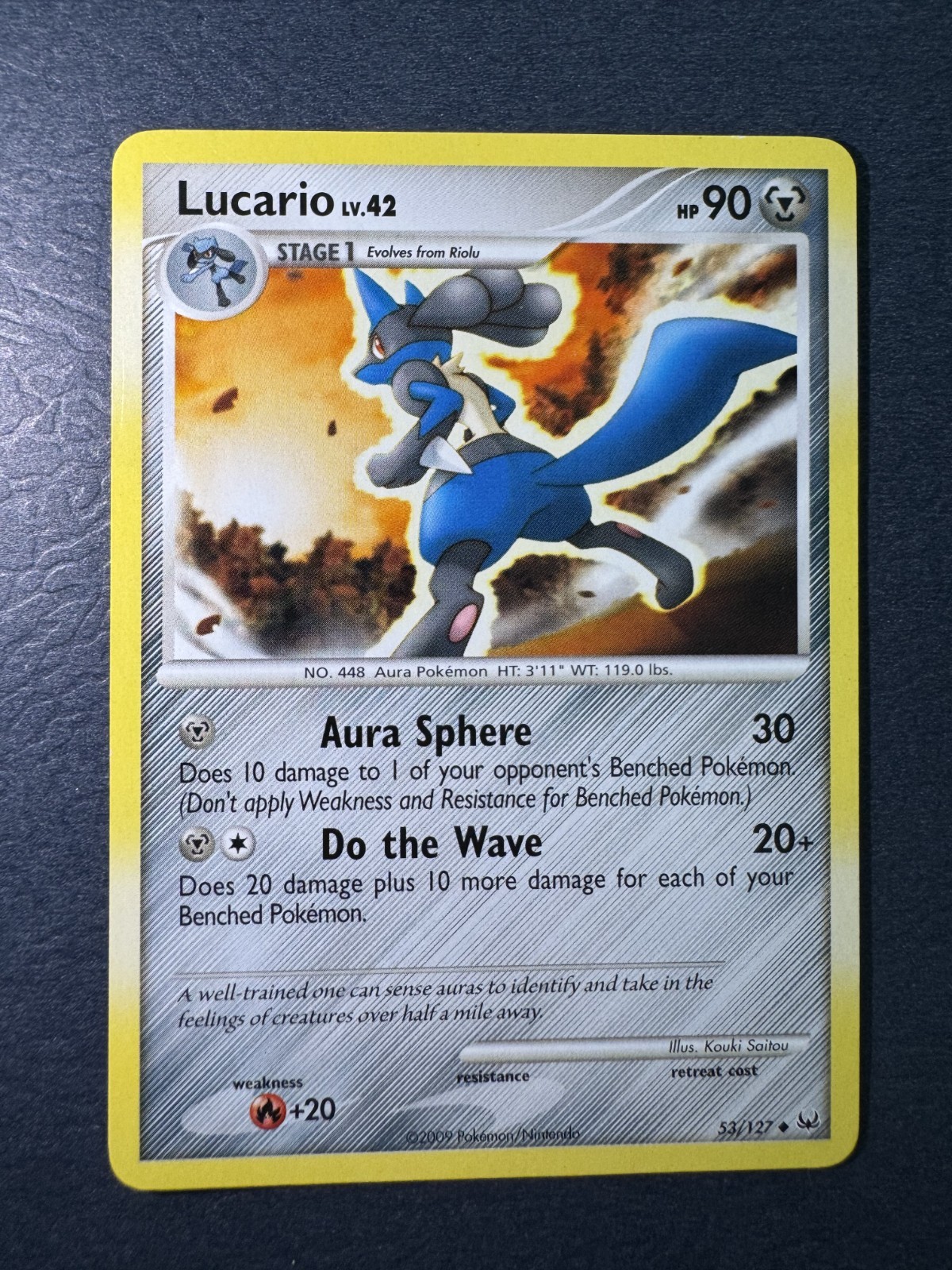 Pokemon TCG Lucario 53/127 Platinum