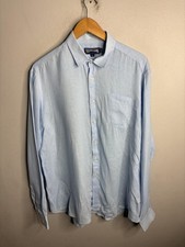 Vilebrequin Shirt Mens XL Light Blue Button Front Long Sleeve Dressy Casual