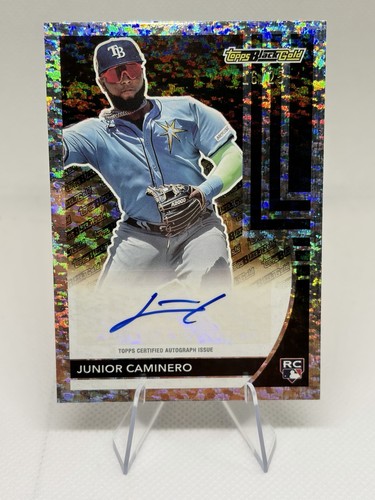 Junior Caminero #BGA-JCA 2024 Topps Update Black Gold Autograph card