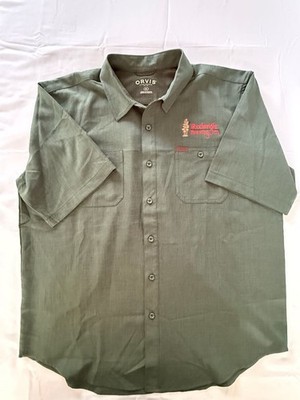 Orvis Olive Green Tech Field Shirt, XL   Woodwright Brewing Co. Embroidered