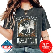 Led Zeppelin T-Shirt, Rock Band Led Zeppelin Tour Tee 70S Music Concert Inspired