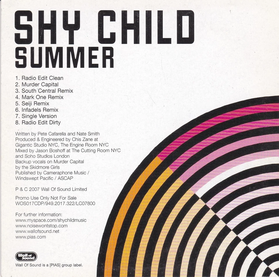 SHY CHILD Summer ( 8 Track Promo CD Single ) - Bild 2 von 3