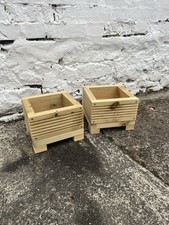 Square Wooden Garden Planters Super Strong. Handmade In The Uk.