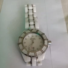 Bulova Accutron 65R137 Mirador Ceramic White Mother of Pearl Dial Watch