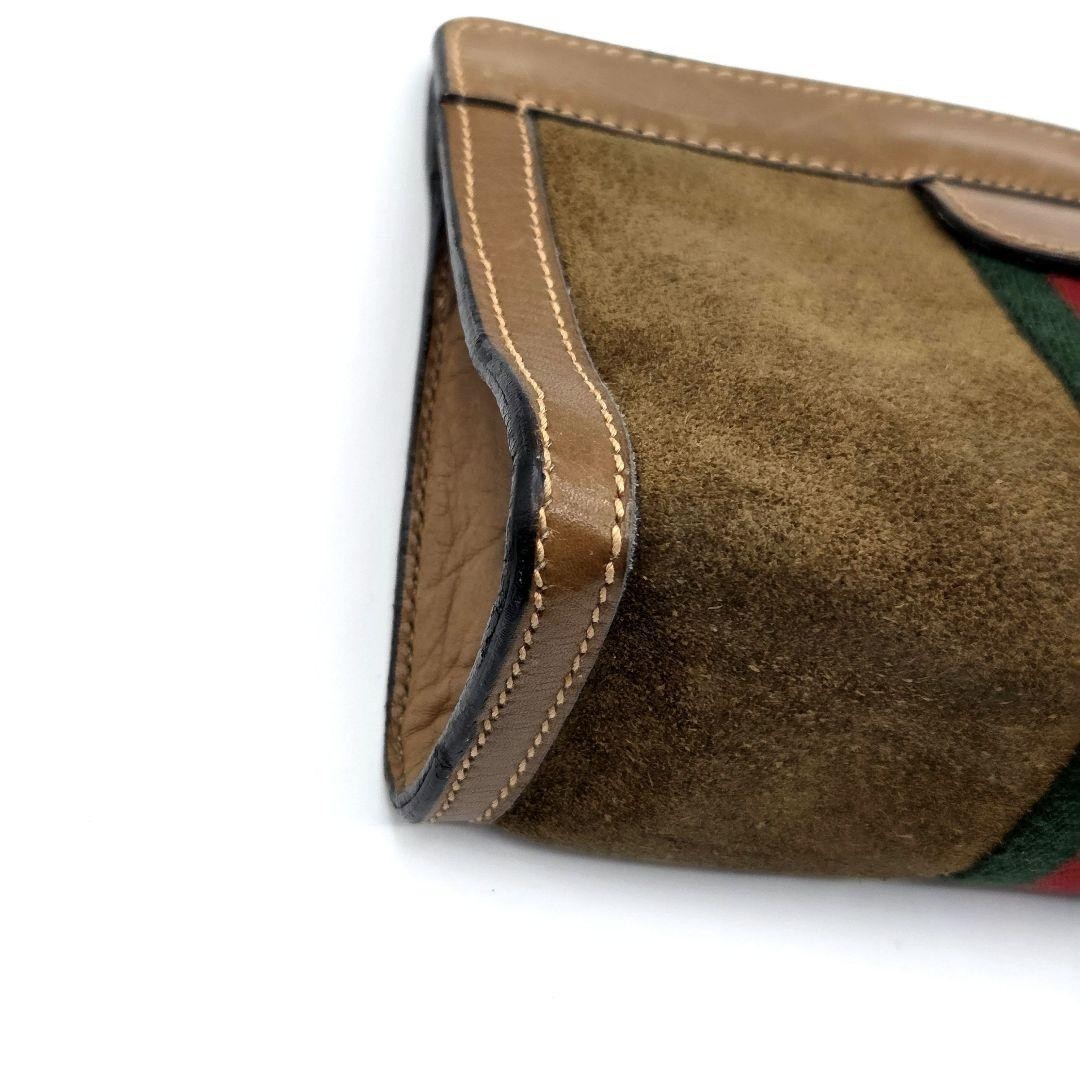 [Authentic Used] GUCCI Solid Sherry Line Suede Br… - image 8
