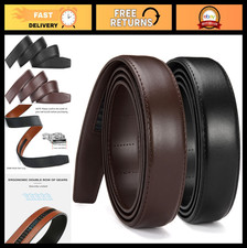 Leather Ratchet Belt Replacement Strap 1.375"  40mm Slide Click Buckle Accessor