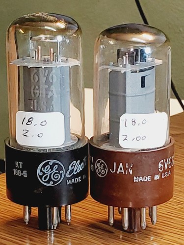 6V6GTA/GTY GE Matched Pair MaxiMatcher2 tested (2)tube lot