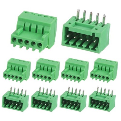 5 Set 5 Pin 2.54mm Pitch PCB Mount Screw Terminal Block Connector Plug