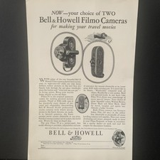 Vintage 1928 Bell  Howell Your Choice Of Two Filmo Cameras Ad Advertisment