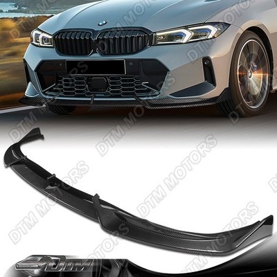 For 23-26 BMW 320i 330i M340i G20 M Sport Carbon Style Front Bumper Lip Bodykit