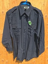 2 Horace Small Men's Long Sleeve Deputy Deluxe Dark Navy Shirts 17.5" Sleeve 33"