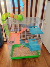 51cm Tall Hamster Cage Large With Running Tubes & Wheel for Gerbil Syrian Dwarf