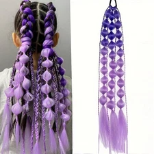 Bubble Ponytail Extensions 26 Inch Colored Hair Extensions With Hair Tie 1pcs...