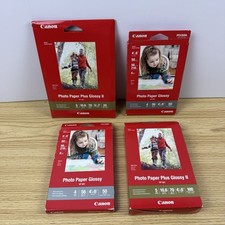Canon Pixma Inkjet Glossy Photo Paper Lot Of 4 Different Sizes Brand New