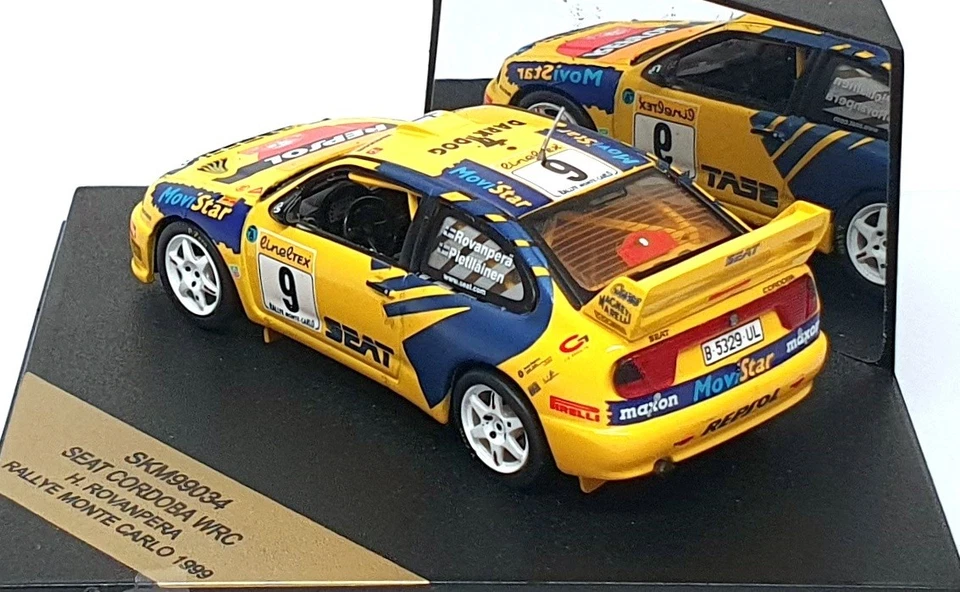 Skid 1/43 Scale SKM99034 - Seat Cordoba WRC #9 Monte Carlo Rally 1999 Rovanpera - Image 2 of 4