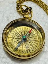 Brass nautical chain compass Brass finshed compass gift item