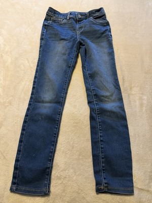 Jumping Beans Girls 10 Pull On Jegging Jeans Dark Blue Denim Skinny Stretch