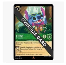 Disney Lorcana Into the Inklands Stitch Covert Agent 89/204 Oversized Card