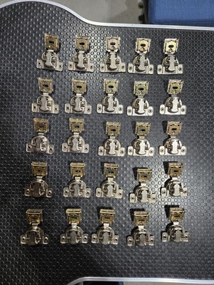 25 BLUM 3/4 Overlay Hinges 38C355-01, 38N310-03E. Screws included.