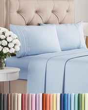 Cal King Size 4 Piece Sheet Set - Comfy Breathable Cooling Bed Sheets Set - ...
